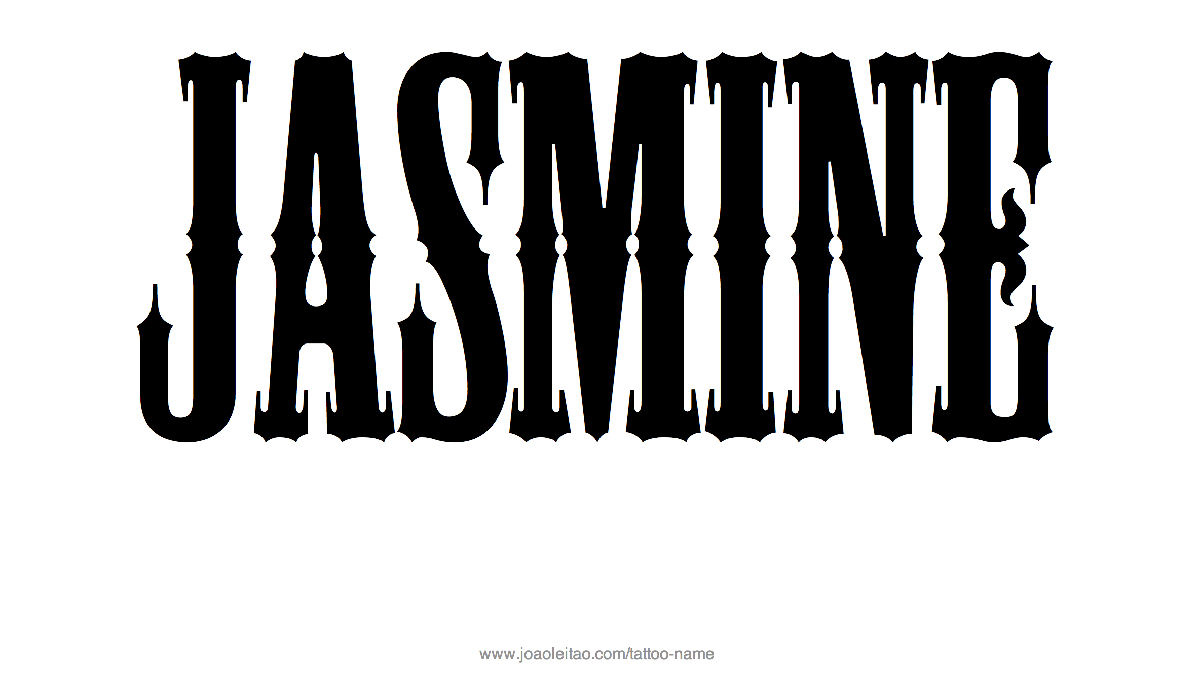 Jasmine Name Tattoo Designs